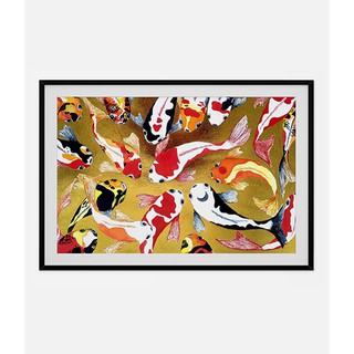 Koi Fish Watercolor Painting Print Art Poster Canvas