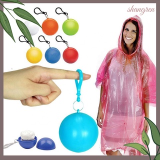 (SHNGRN SHOP) Raincoat Ball Disposable Emergency poncho Unisex