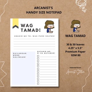 Wag Tamad Notepad - Witty Productivity Aid