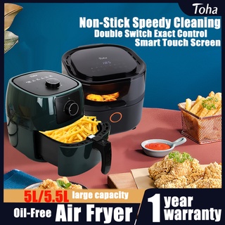 Air Fryer TOHA Kitchen Electric Home appliance Cooking Pot Steamer Air Fryer 5L/5.5L Large Capacity