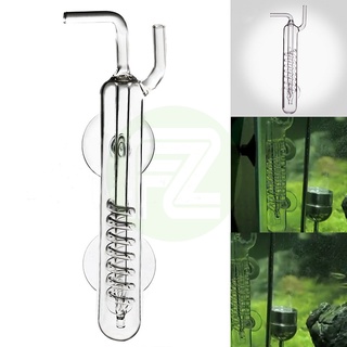 Aquarium Spiral CO2 Diffuser Spiral Glass Bubble Counter Atomizer Tank For Planted Tank With Suctio0