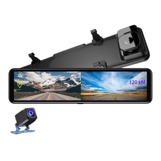 12 Inch Dash Cam 4K Ultra HD 2160P IMX415 Rearview Mirror Dual Lens Dashcam Front and Rear Car DVR Dash Camera (2)