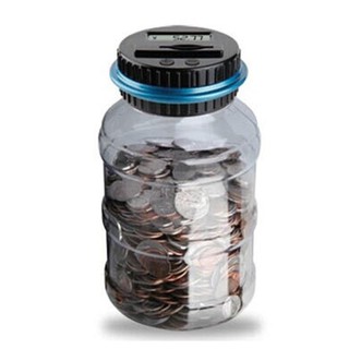 Clear Digital Piggy Bank Coin Savings Counter LCD Counting Money Jar Change Gift (5)