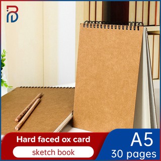 Sketch Paper, 30 Pages A5 Hard Cover Spiral Blank Sketch Book Pad