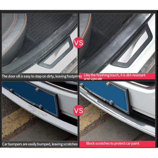 Carbon Fiber Rubber Styling Door Sill Protector Goods Car Stickers 5D Carbon Fiber (3)