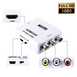 Adapter HD 1080P Mini HDMI2AV video converter supports NTSC PAL new HDMI to RCA AV/CVBS