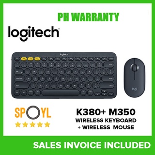 Logitech K380 Plus M350 Pebble Mouse , Bluetooth Wireless Keyboard Bundle - Spoyl Store