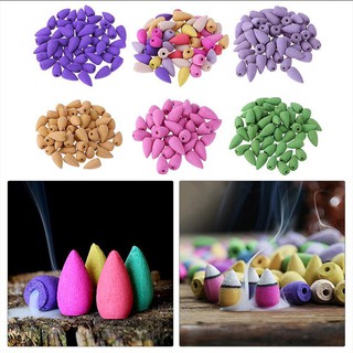 300PCS Floral Incense Cone Colorful Fragrance Scent Tower Incense Mixed Scent Aromatherapy Spice (6)