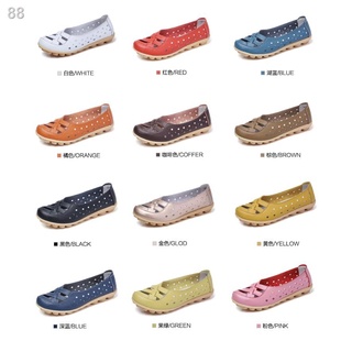 ♧❅✷[SCL]【12 Colors Ready Stock】Women's Breathable Loafers Cow Leather Lightweight shoes