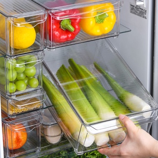 Refrigerator Storage Box Clear Kitchen Cabinet Drawer PET Egg Food Organizer Fruit Fresh-keeping