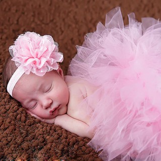 Baby Girls Newborn Headband Tutu Skirt Costume Photo Photography Prop