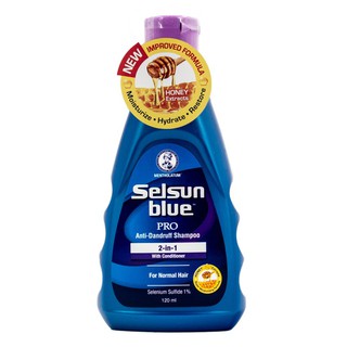 Hair Care Selsun Blue 120ML Bottle Pro Anti-Dandruff 2-in-1 Shampoo and Conditioner (Blue)