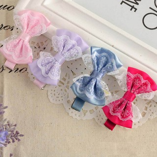 jdzzstore Cute Lace Bowknot Hair Clips Baby Girl Hairpin Child Hair Accessories