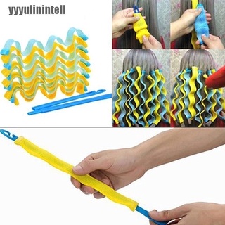 Yyph 10pcs Water Wave Magic Curlers Formers Leverage Spiral Hairdressing Tool 30cm Vary