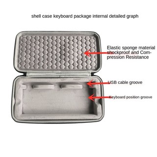 [Carrying Case] For RK Keychron K1/K2/K3/K4/K6/K8/K12/K14/RK61/RK987/RK836/RK71/RK837/RK104Plus/RK857/RK860/RK84 Mechanical Keyboard Carrying Case (2)