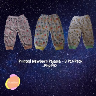 Pajama Printed Newborn - 3 PCS PER PACK 100% COTTON