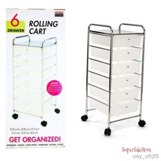 ↂ﹍xd Seville Classics Large 6-Drawer Rolling Cart
