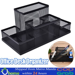 【SOYACAR】Mesh Cube Organizer Large Capacity Stand Combination Holder Office Desk Organizer Pen