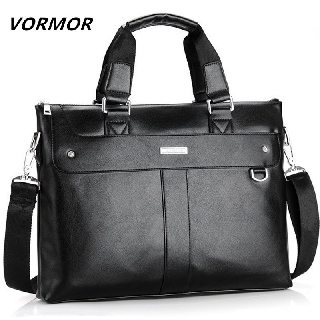 VORMOR 2020 Men Briefcase Business Shoulder Bag Leather Messenger Bags Computer Laptop Handbag Bag M