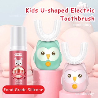baby toothbrush✙360 Degrees Electric kid's U-shaped Toothbrush 2-7-13 Years Old USB Charge Children'