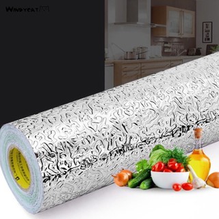 W.C (In stock) Home Kitchen Self Adhesive Waterproof Oilproof Aluminium Foil Wallpaper Sticker (6)