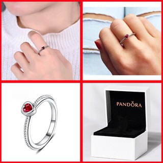 Pandora Ring With Box Promise Ring S925 Silver Heart Ring Romantic Wedding Engagement Ring Cubic Zirconia Diamond Ring Woman Silver Ring