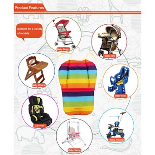 Thick Rainbow Oxford Baby Stroller Pad Chair Cushion (2)