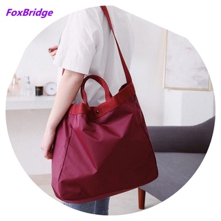 [FoxBridge] Korean Style Women Sling Tote Bag 14in/13.3in Laptop Handbag Nylon Travel Work Shoulder Bags (1)
