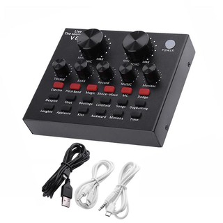 Sound Card V8 Audio Adapters Bluetooth USB Mic Live Song Karaoke Sound Mixer (7)