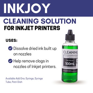 Inkjoy Printer Head Cleaning Solution for Inkjet Printers, 100 ML
