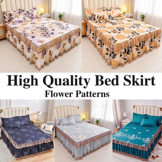 Bed Skirt High quality and low price Home Bed Protector Flower Pattern With Romantic Lace Simple Style Design Single Queen King Size