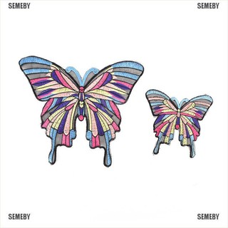 SEMEBY Chic Big Butterfly Embroidery Cloth Stickers Clothes Patch Clothing