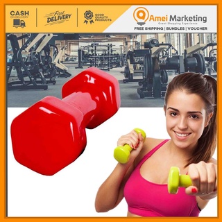 【Ready Stock】❀♟1x Piece Vinyl Dumbbell Weight Dumbbells Exercise Fitness Gym Equipments Weight Dumbb