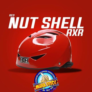 RED RXR NUTSHELL HELMET FOR BIKE AND MOTORCYCLE HALF FACE