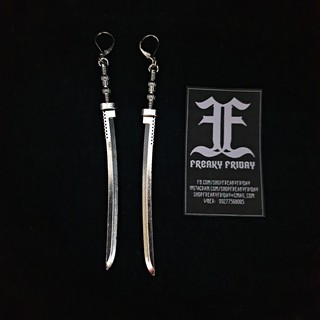 MTO Katana Sword Knife Earrings - Gothic Punk Harajuku Ear Tokyo Fashion Goth (3)