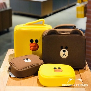 Cosmetic bag Line Friend Cosmetic Bag Brown Bear Sally Duck Pattern Wash Bag Large Storage . Malaysia Ready Stock