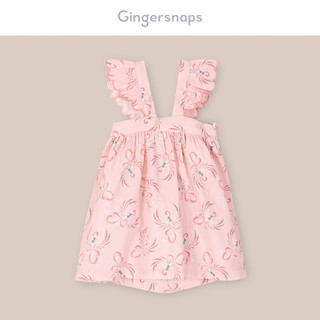 Gingersnaps Baby Girls' Beautiful Bird Print Flutter Sleeves Dress