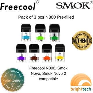 Freecool N800 Prefilled Pods - Original Pack of 3 Cartridges (Smok Novo & Novo 2 Compatible)