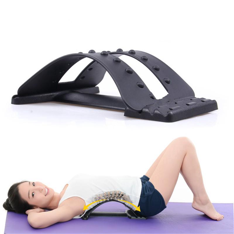 1 X Back Massage Stretcher Relax Lumbar Support Spine Pain Relief Chiropractic Fitness Equipment