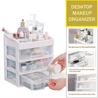 Makeup Cosmetic Storage Drawer Box Organizer Desktop Stationery Storage Container Jewelry Organizer