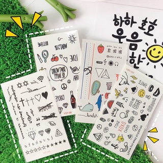 South Koreacartoon Tattoo Stickers Cute and Long-Lasting Waterproof Ins Girl Heart Tattoo Stickers-YIMI