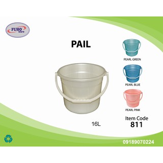 Fuho 4 Gallon Pail without Cover (container, bucket, jug, canister) - Pearl White