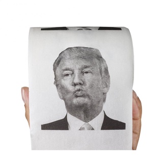 2021Hot Creative Toilet Paper Roll Prank Joke Fun Paper Tissue Gag Gift Kiss President Toilet Paper