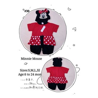 Mickey And Minnie Mouse Romper Overall Costume For Baby (3)