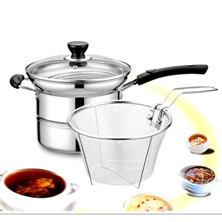 MINI888 Set Pot Cooking Noodle Pot Stainless Steel soupPan steamer Fryer Pasta home Induction cooker (5)