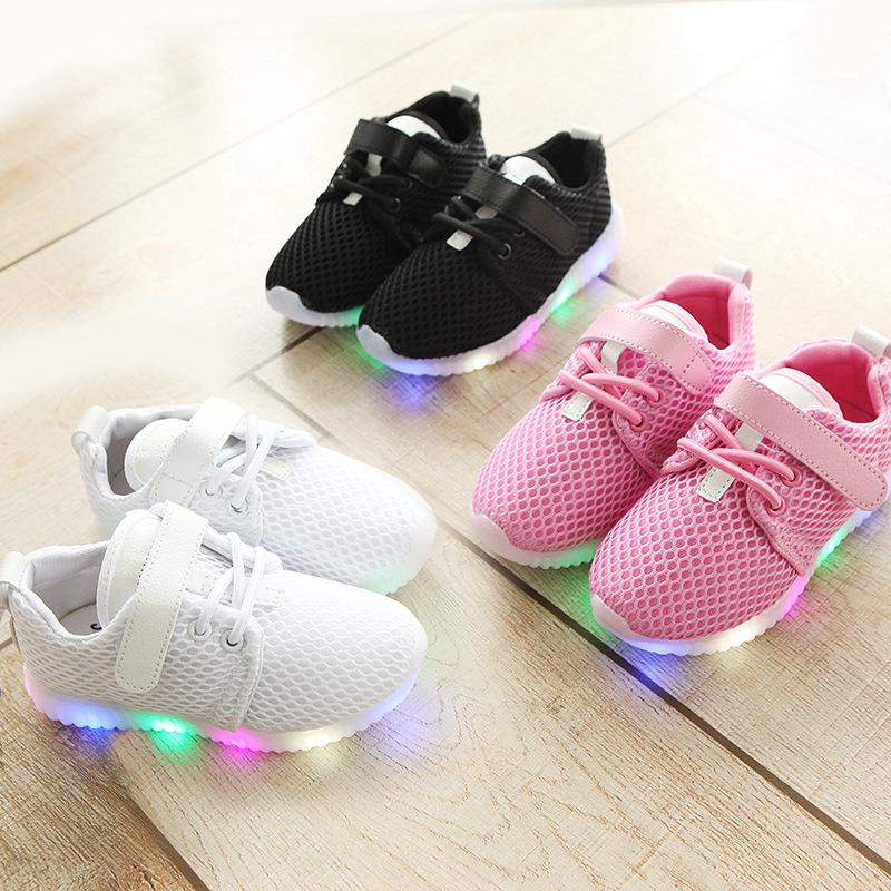 Children LED Light Baby Prewalker Sports Leisure Sneakers Boys Girls Running Non-slip Shoes for Kids