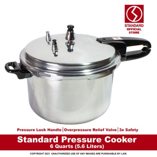 STANDARD Pressure Cooker 6 Quarts (5.6 Liters) SPC 6QC