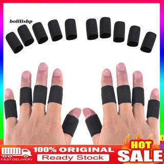 BoLi_10Pcs Stretchy Finger Protector Sleeve Support Arthritis Sport Aid Straight Wrap