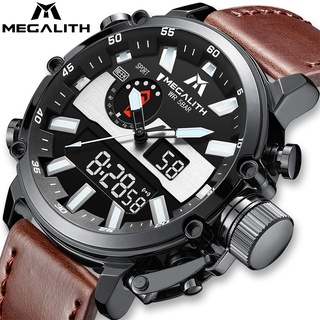 MEGALITH Mens Digital Watches Sport Military Watch Led Backlight Analog Quartz Multifunction Watch w