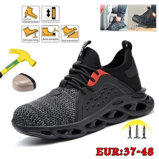 Men's Steel Toe Safety Boots Indestructible Ryder Shoes Mens Sneakers Anti-smashing Anti-puncture Work Shoes For Men